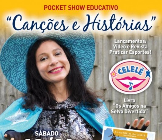Celelê no show educativo Canções e Histórias na Livraria da Vila da Fradique